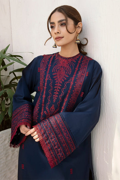 JAZMIN- 3PC DHANAK EMBROIDERED FL-W30
