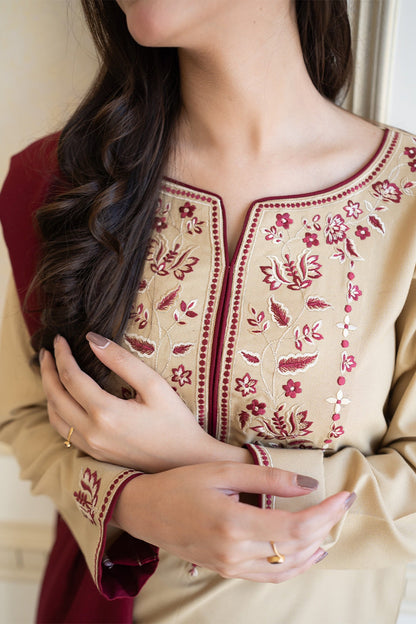 AISLING - 3PC DHANAK EMBROIDERED FL-W72