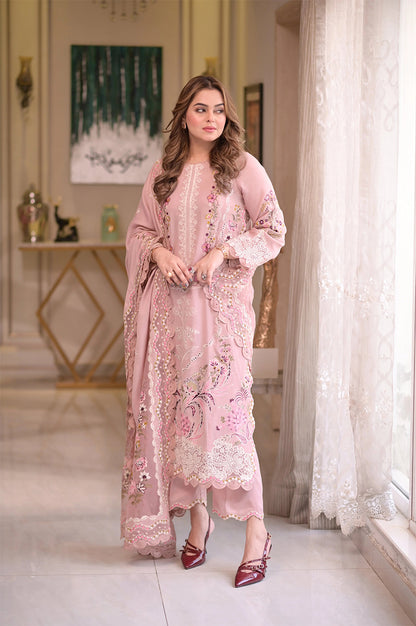 ANEELA'S-3PC LAWN EMBRIDERED FL-S260