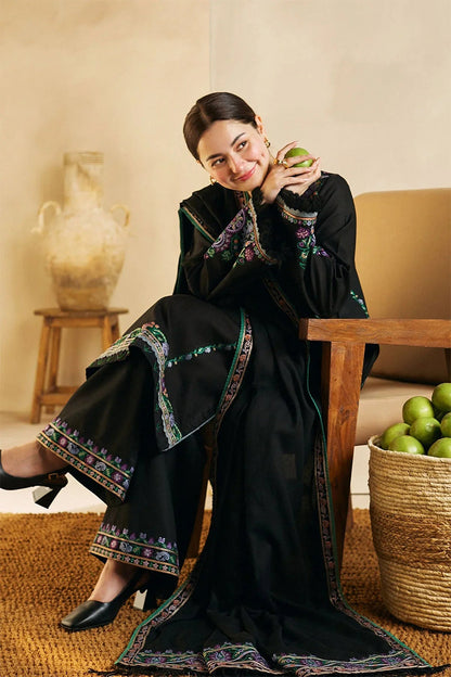 ZARA SHAHJAHAN - 3PC DHANAK EMBROIDERED FL-W78B