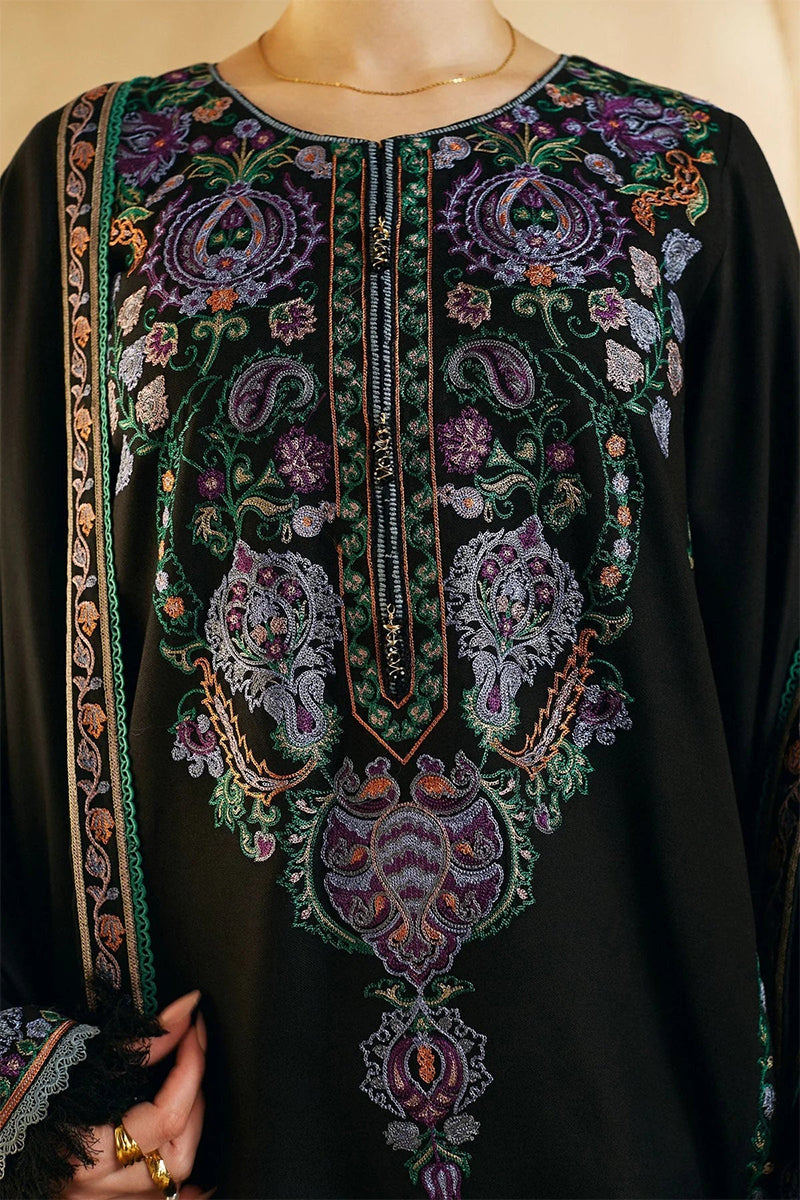 ZARA SHAHJAHAN - 3PC DHANAK EMBROIDERED FL-W78B