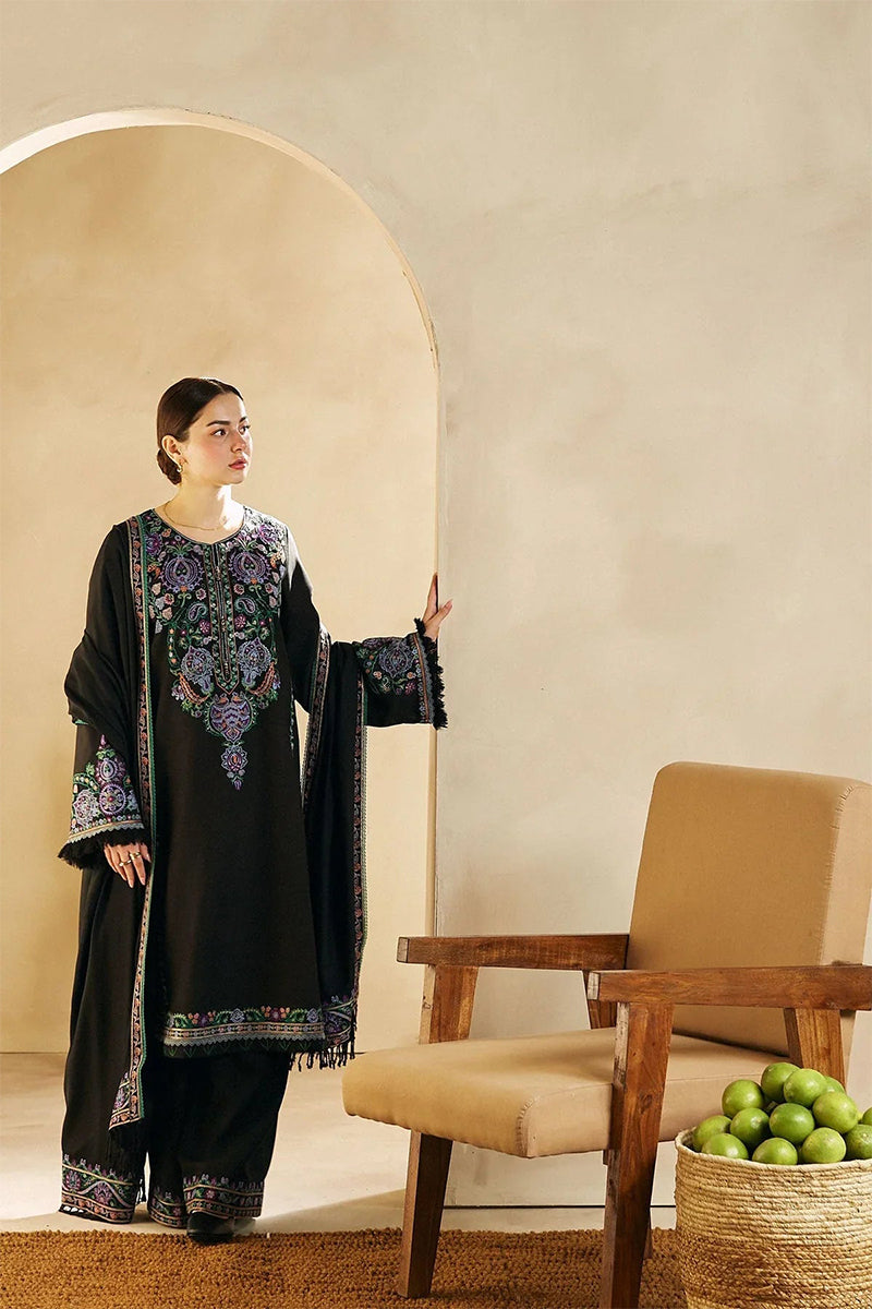ZARA SHAHJAHAN - 3PC DHANAK EMBROIDERED FL-W78B