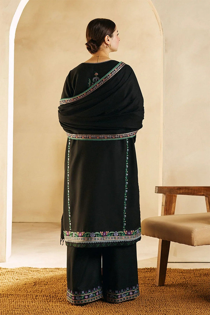 ZARA SHAHJAHAN - 3PC DHANAK EMBROIDERED FL-W78B