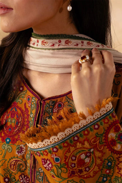 ZARA SHAHJAHAN - 3PC DHANAK EMBROIDERED FL-W78M