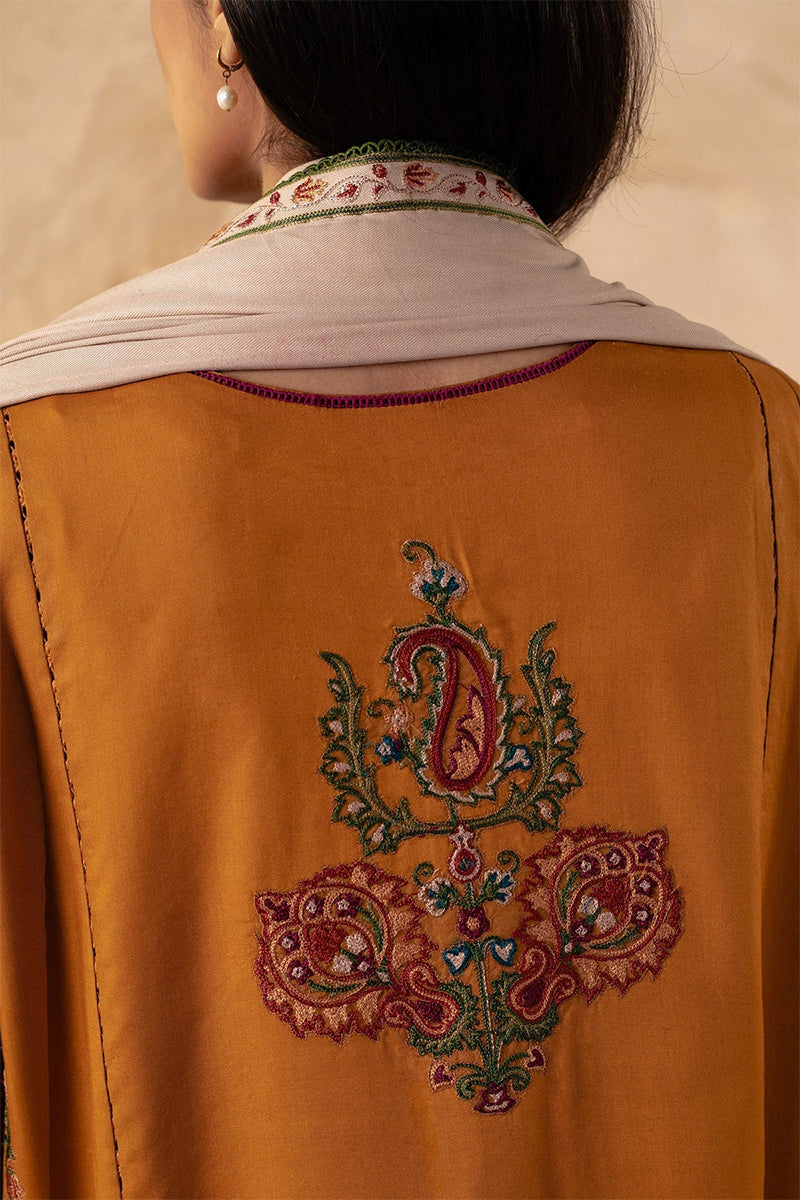 ZARA SHAHJAHAN - 3PC DHANAK EMBROIDERED FL-W78M