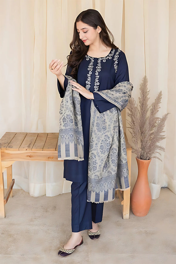 AISLING - 3PC DHANAK EMBROIDERED FL-101