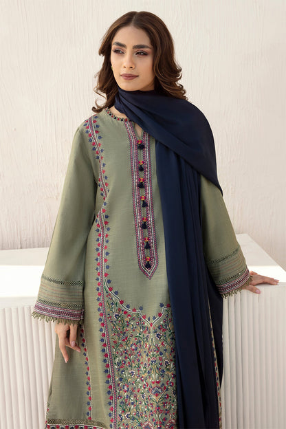 JAZMIN - 3PC DHANAK EMBROIDERED FL-W60