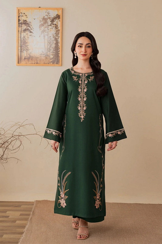 NOURA- 3PC DHANAK EMBROIDERED FL-22