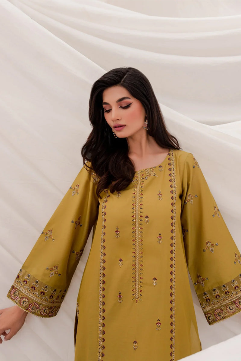JAZMIN- 3PC DHANAK EMBROIDERED FL-W48