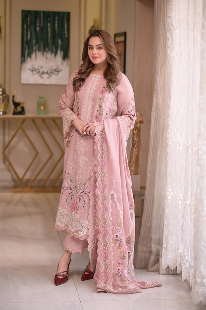 ANEELA'S-3PC LAWN EMBRIDERED FL-S260