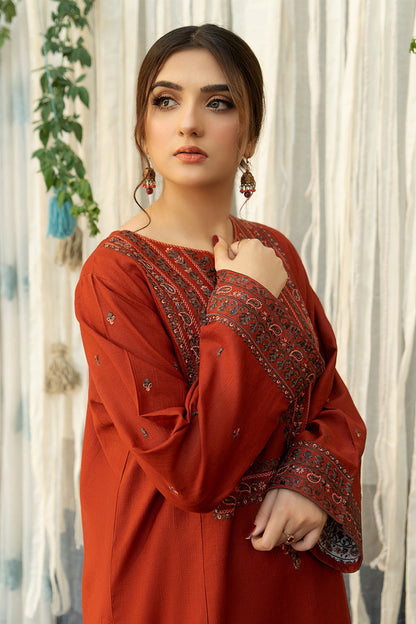 URGE - 3PC DHANAK EMBROIDERED FL-W113
