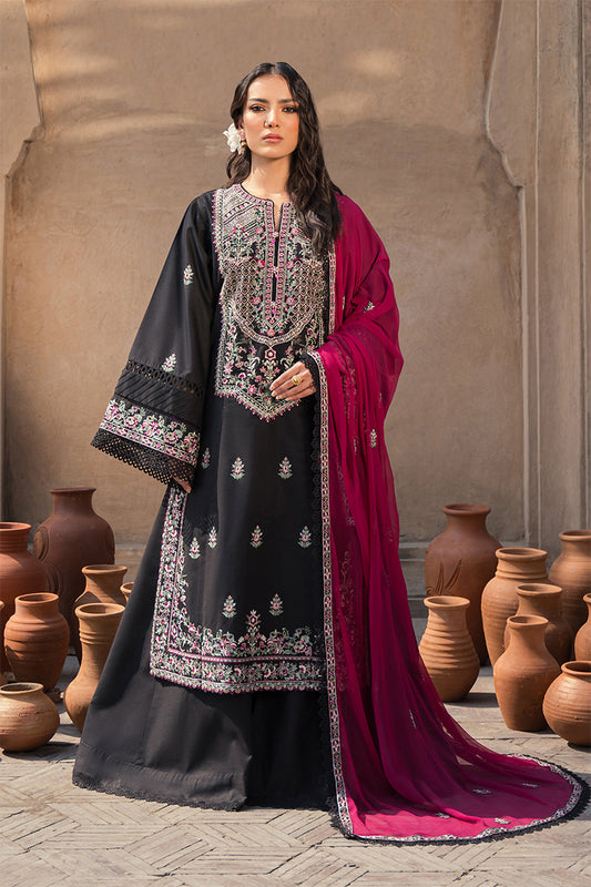 ZARPOSH - 3PC DHANAK EMBROIDERED FL-W210
