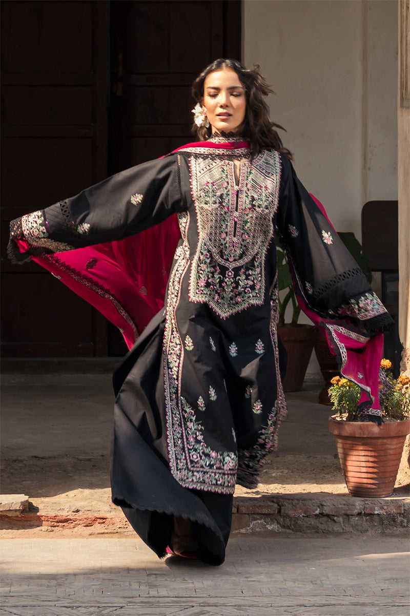 ZARPOSH - 3PC DHANAK EMBROIDERED FL-W210