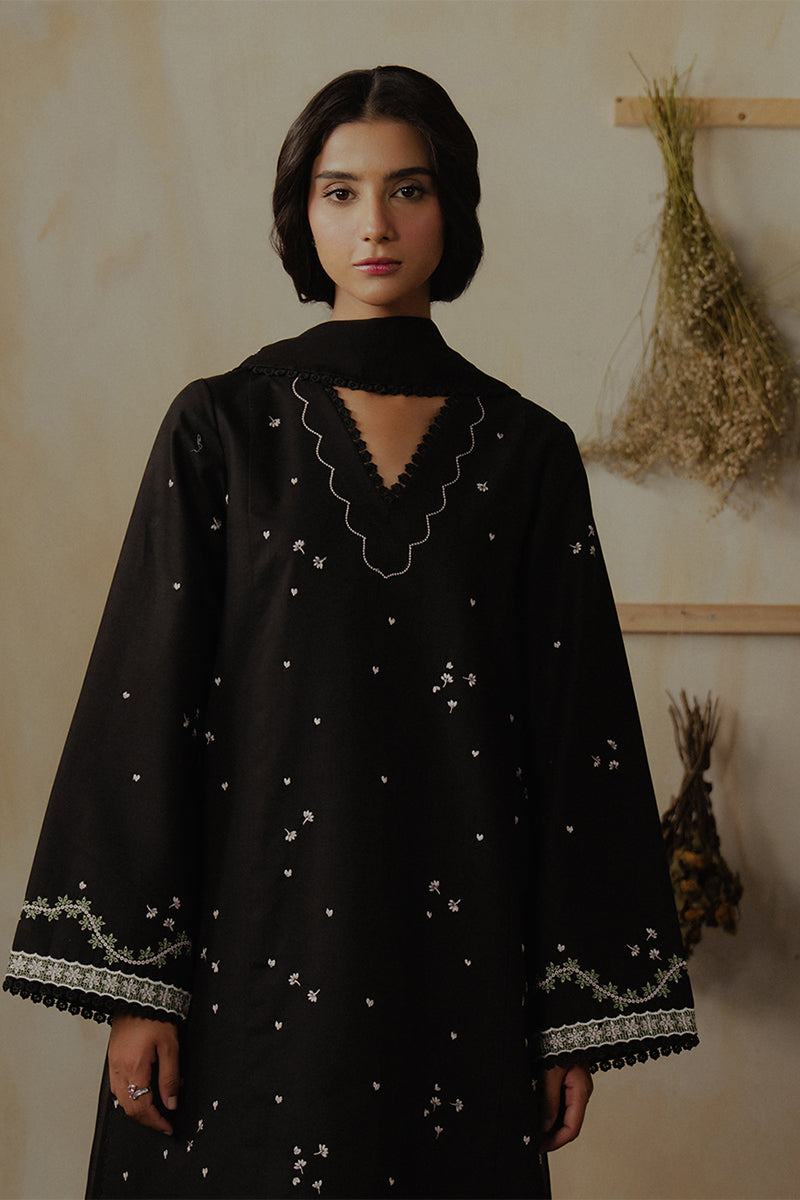 ZIVA - 3PC DHANAK EMBROIDERED FL-W203
