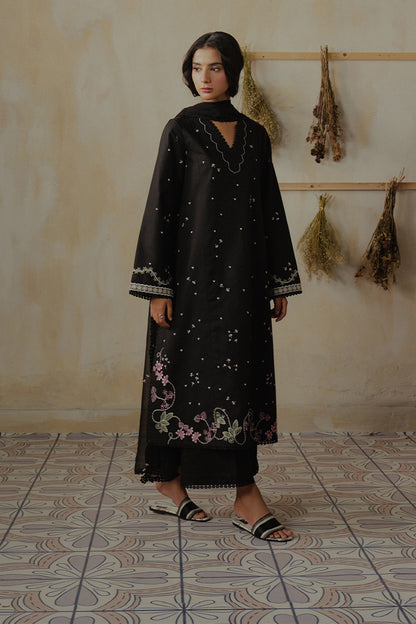 ZIVA - 3PC DHANAK EMBROIDERED FL-W203