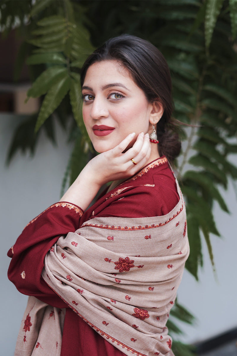 AISLING - 3PC DHANAK EMBROIDERED FL-W69