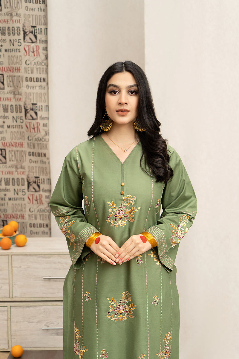 URGE - 3PC DHANAK EMBROIDERED FL-W114