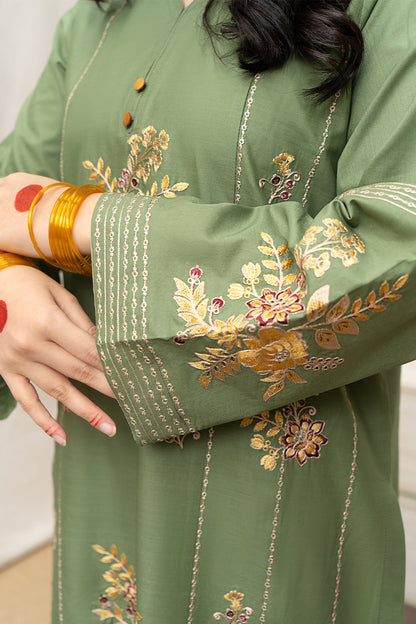 URGE - 3PC DHANAK EMBROIDERED FL-W114