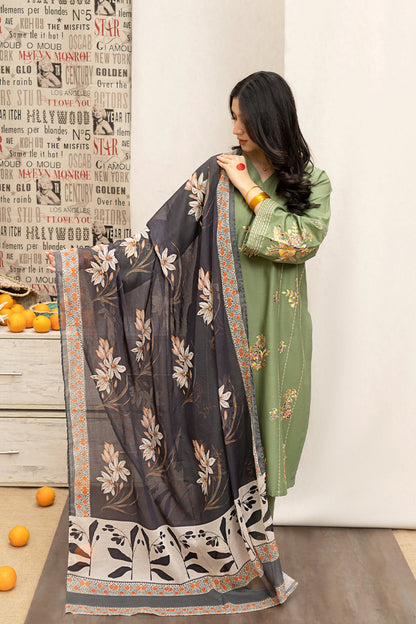 URGE - 3PC DHANAK EMBROIDERED FL-W114