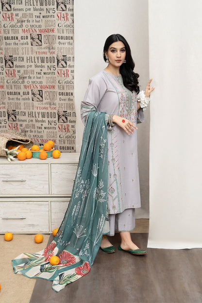 URGE - 3PC LAWN EMBROIDERED FL-S108