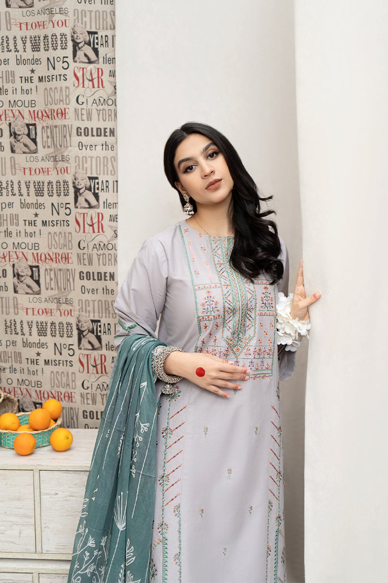 URGE - 3PC LAWN EMBROIDERED FL-S108