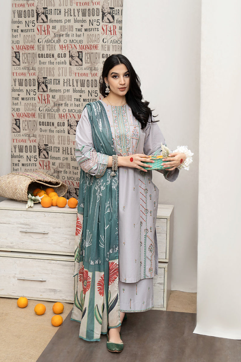 URGE - 3PC LAWN EMBROIDERED FL-S108