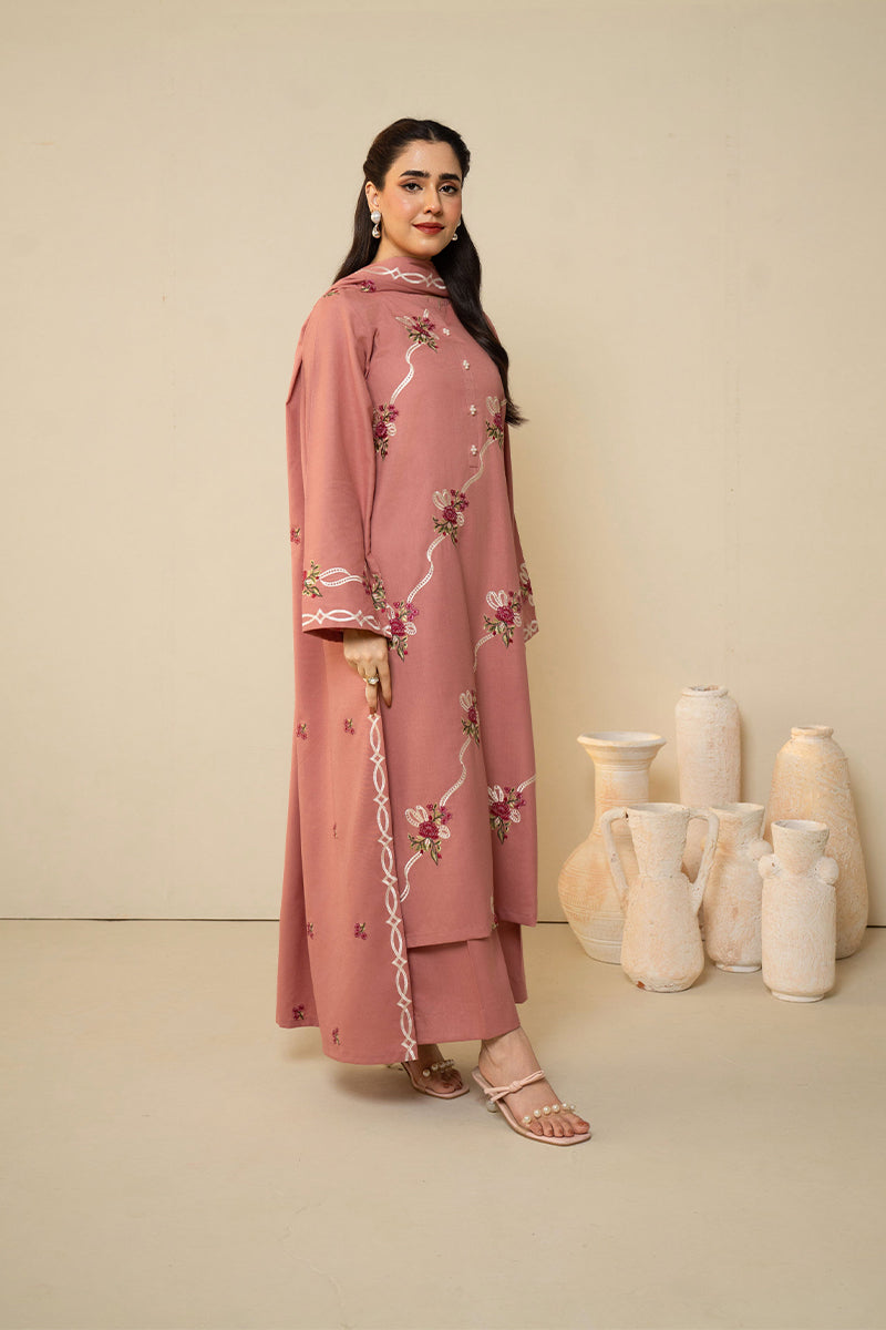 BATIK - 3PC DHANAK EMBROIDERED FL-W211