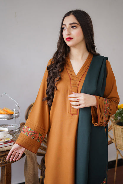 AISLING - 3PC DHANAK EMBROIDERED FL-W09