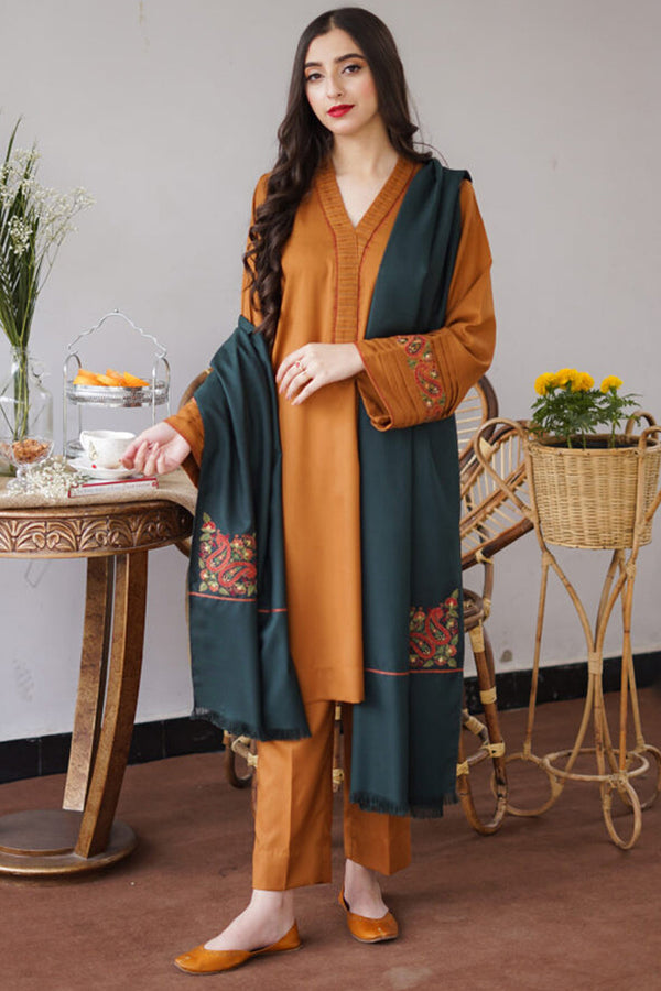 AISLING - 3PC DHANAK EMBROIDERED FL-09