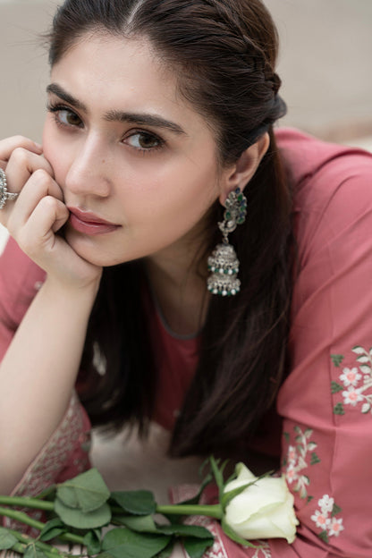 URGE - 2PC DHANAK EMBROIDERED FL-W128