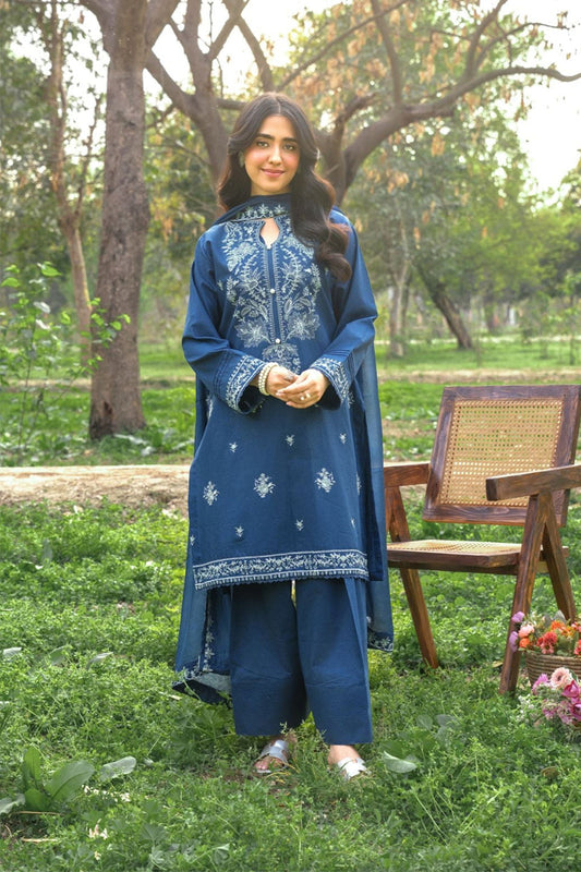 PANACHE - 3PC DHANAK EMBROIDERED FL-W205