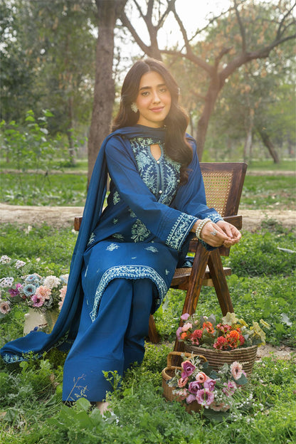 PANACHE - 3PC DHANAK EMBROIDERED FL-W205
