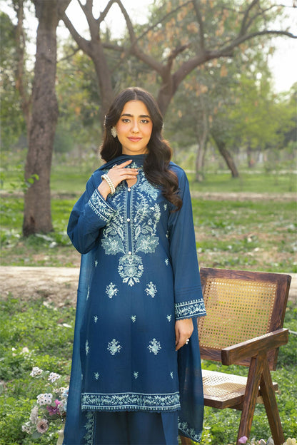 PANACHE - 3PC DHANAK EMBROIDERED FL-W205