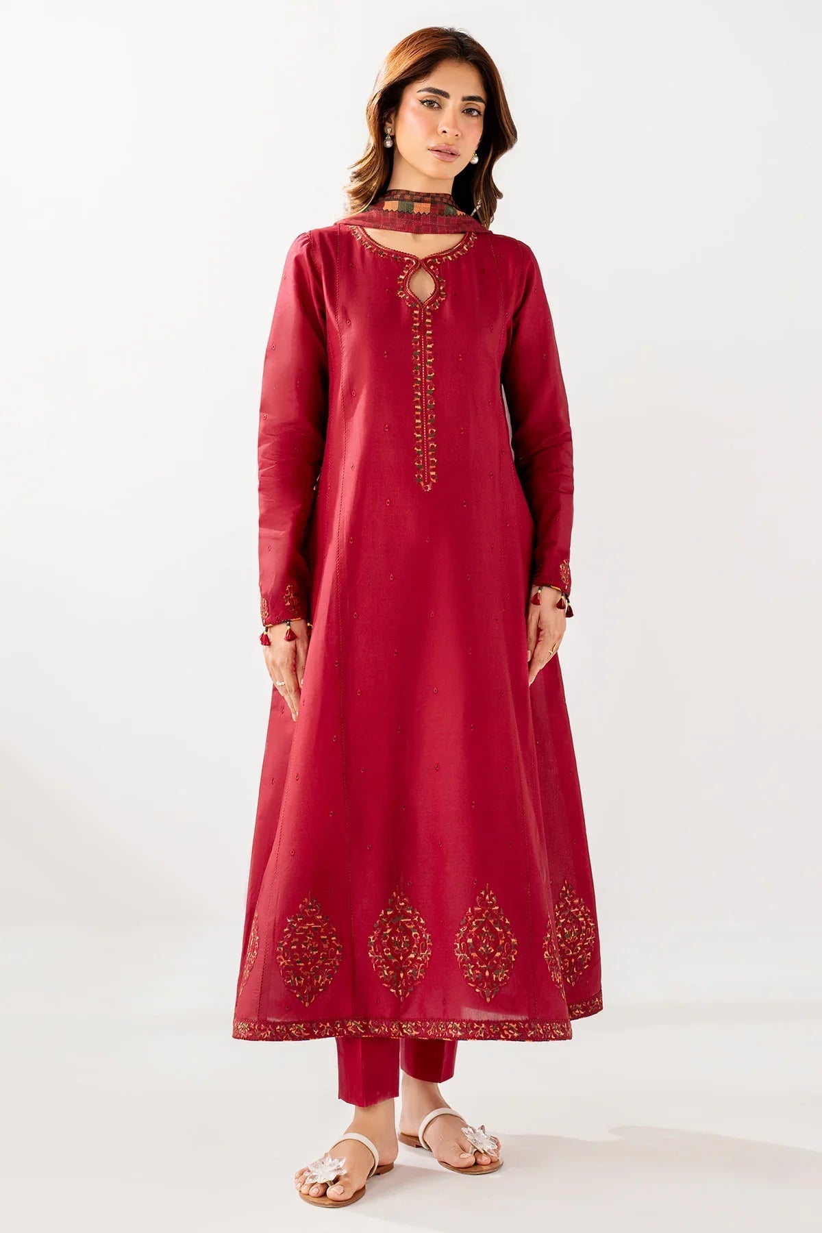 JAZMIN - 3PC LAWN EMBROIDERED FL-238