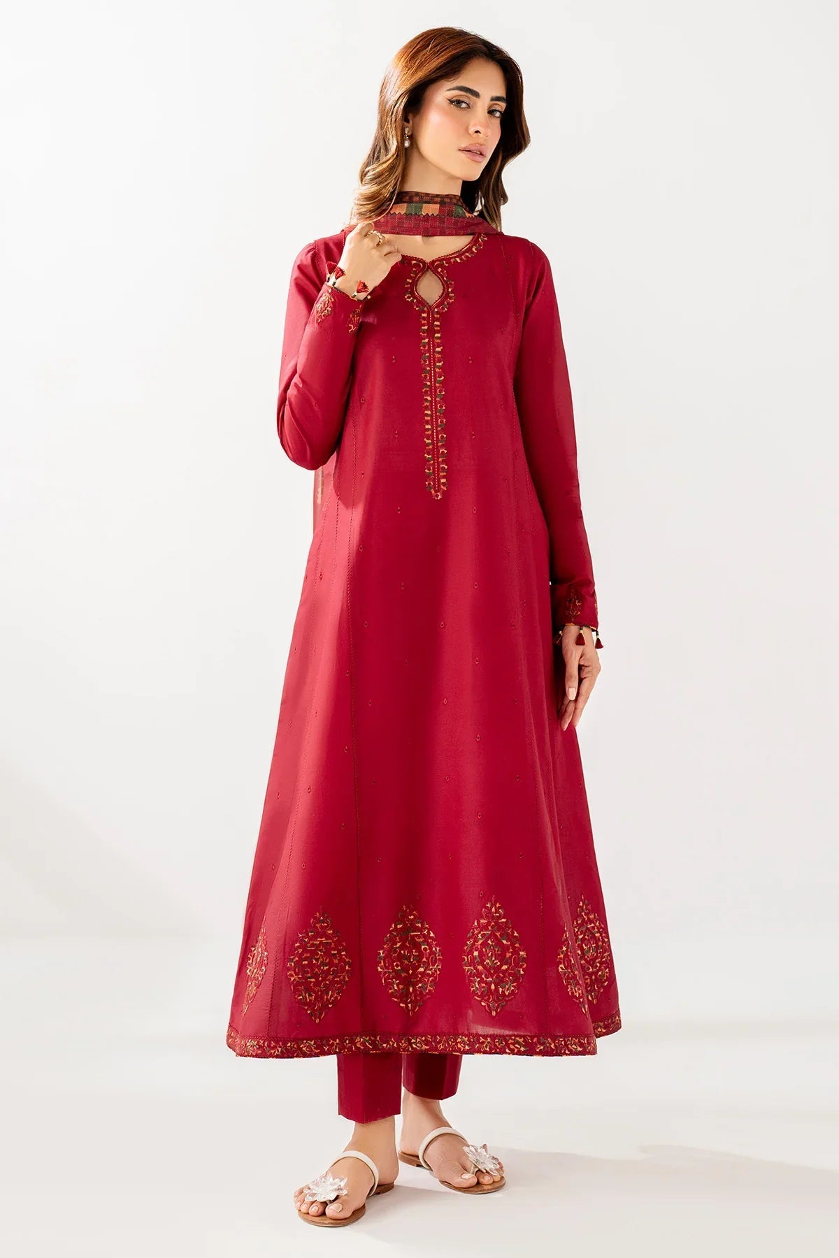JAZMIN - 3PC LAWN EMBROIDERED FL-238