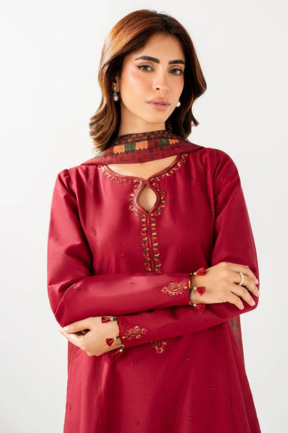 JAZMIN - 3PC LAWN EMBROIDERED FL-238