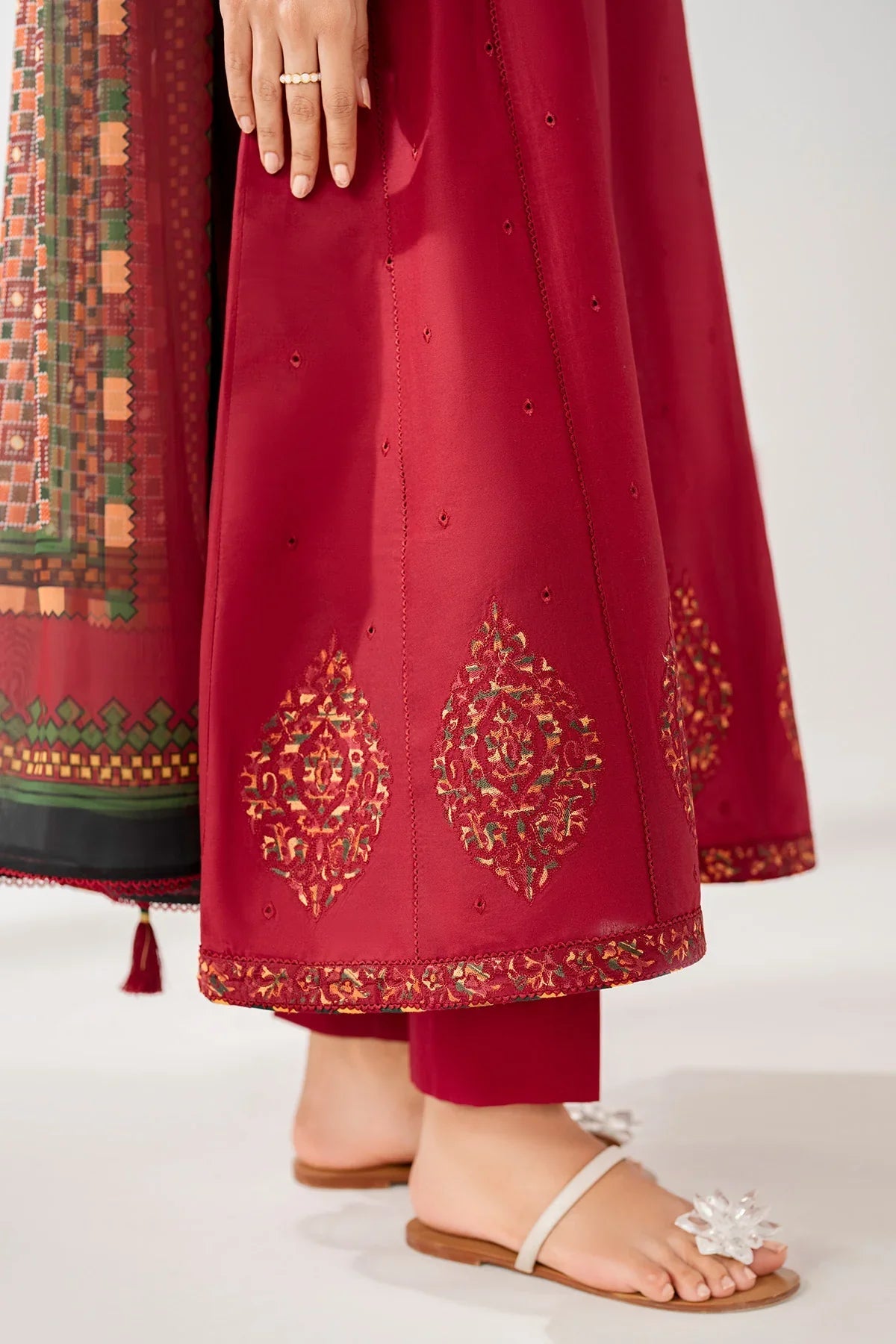 JAZMIN - 3PC LAWN EMBROIDERED FL-238