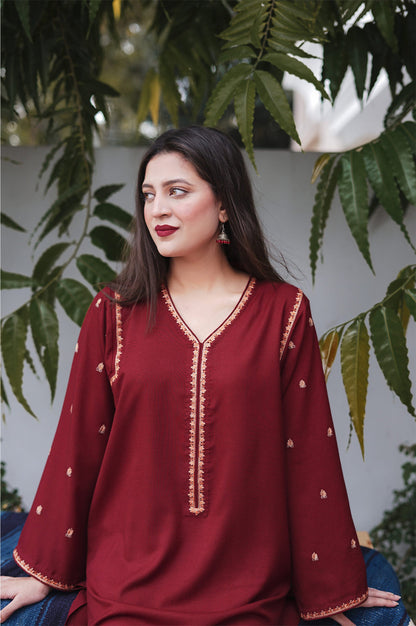 AISLING - 3PC DHANAK EMBROIDERED FL-W69