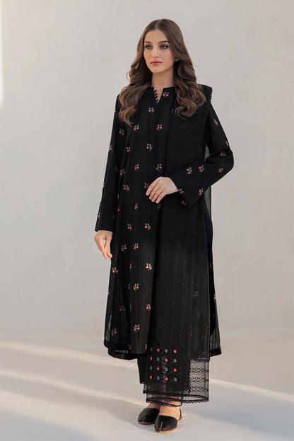JAZMIN - 3PC DHANAK EMBROIDERED FL-W40