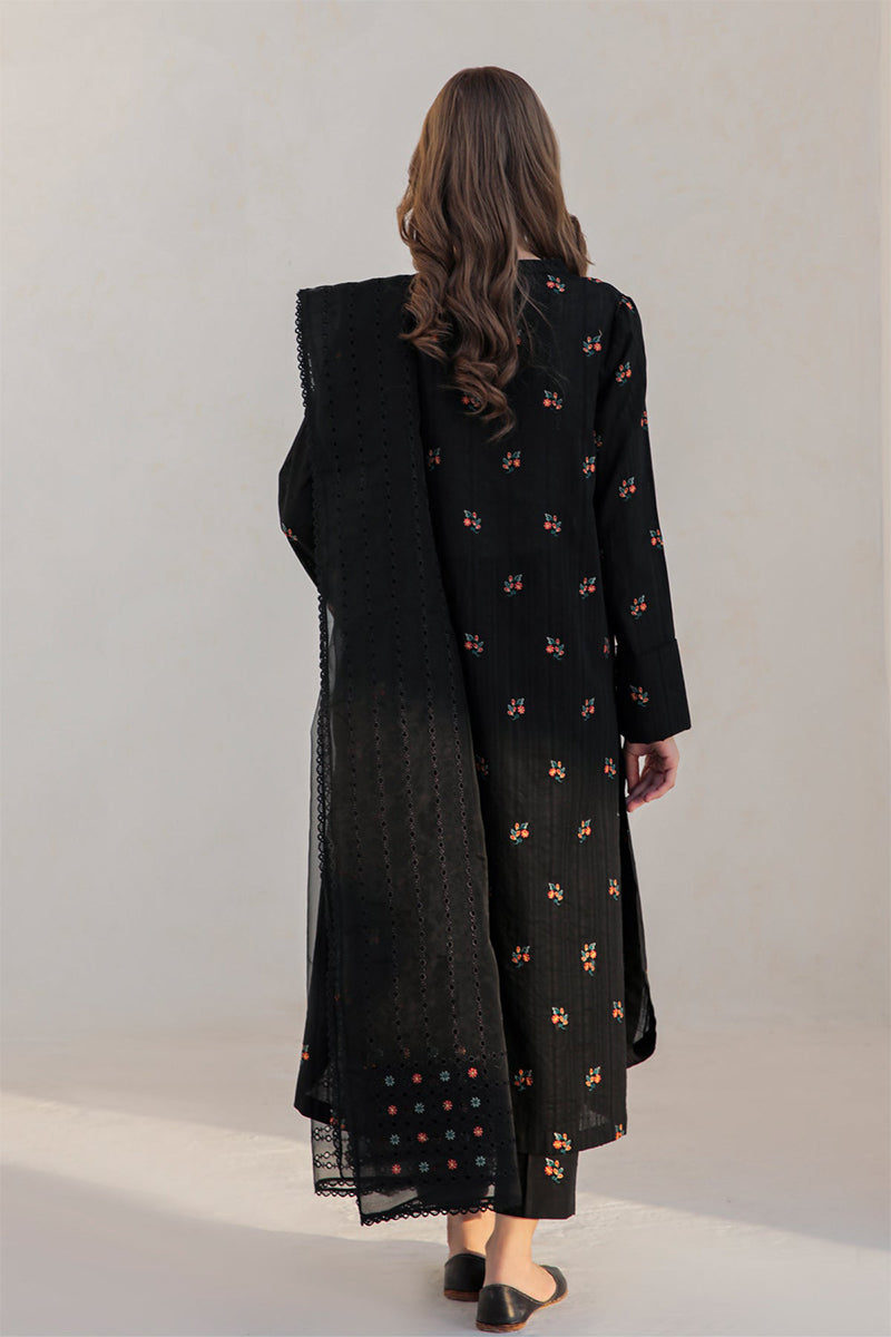 JAZMIN - 3PC DHANAK EMBROIDERED FL-W40