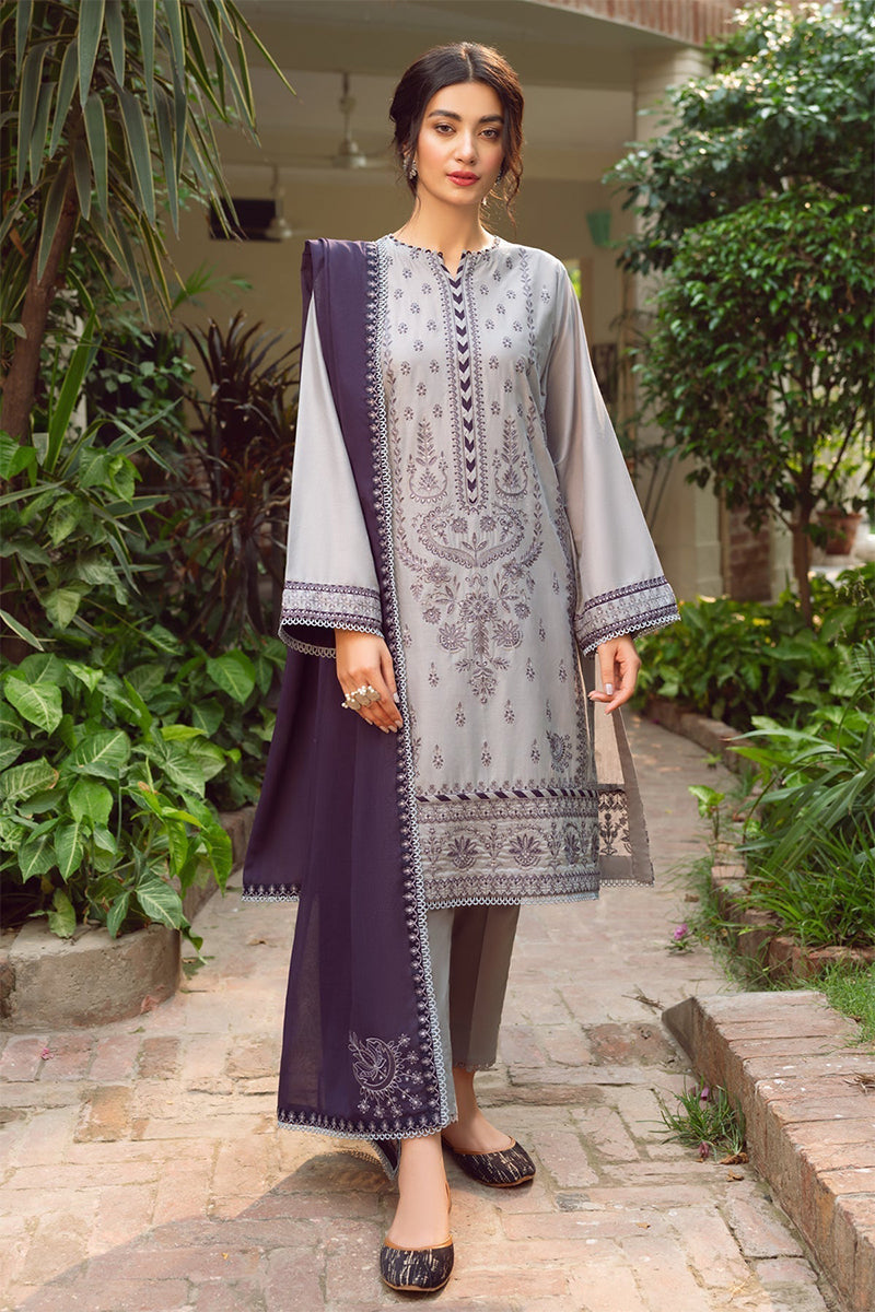 JAZMIN 3PC DHANAK EMBROIDERED FL-W34