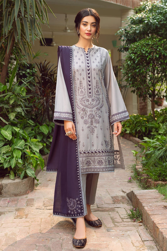 JAZMIN 3PC DHANAK EMBROIDERED FL-W34