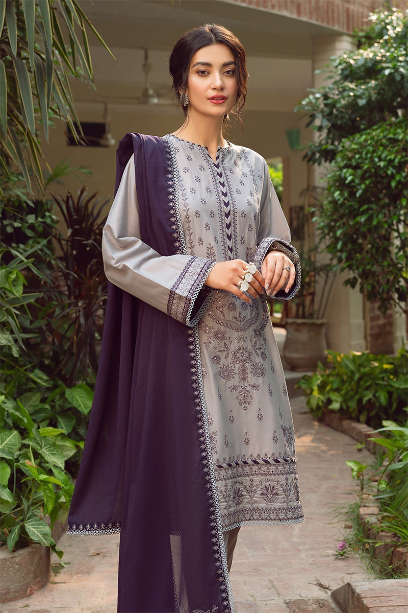 JAZMIN 3PC DHANAK EMBROIDERED FL-W34