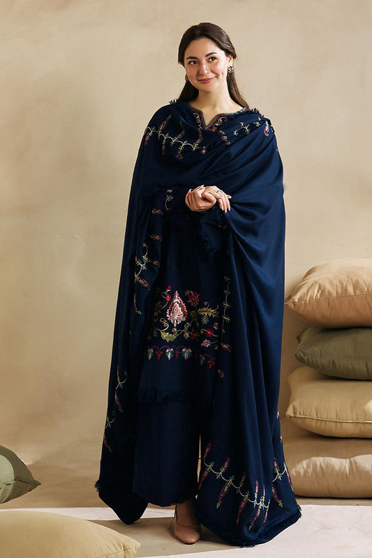 ZARA SHAHJAHAN - 3PC DHANAK EMBROIDERED FL-W79