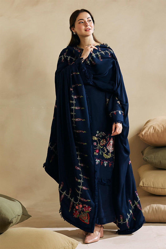 ZARA SHAHJAHAN - 3PC DHANAK EMBROIDERED FL-W79