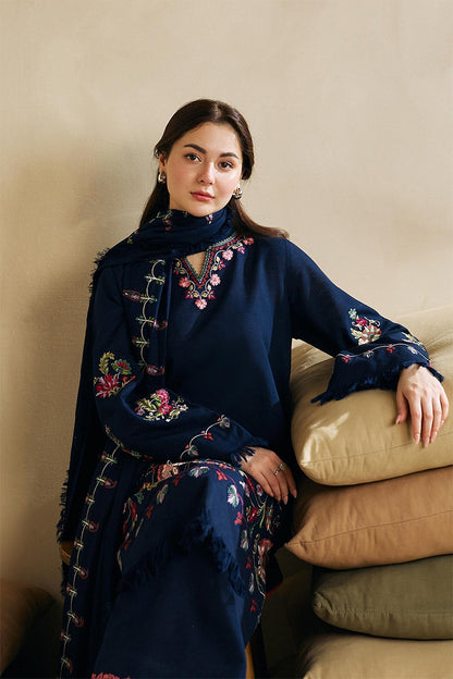 ZARA SHAHJAHAN - 3PC DHANAK EMBROIDERED FL-W79
