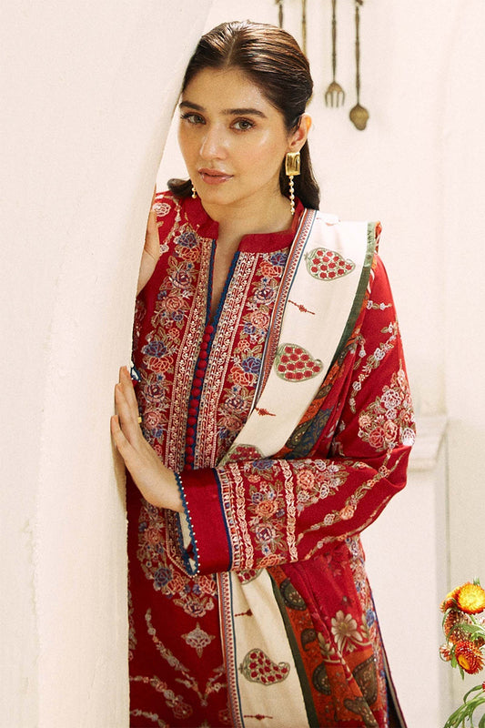 ZARA SHAH JAHAN - 3PC DHANAK EMBROIDERED FL-W130