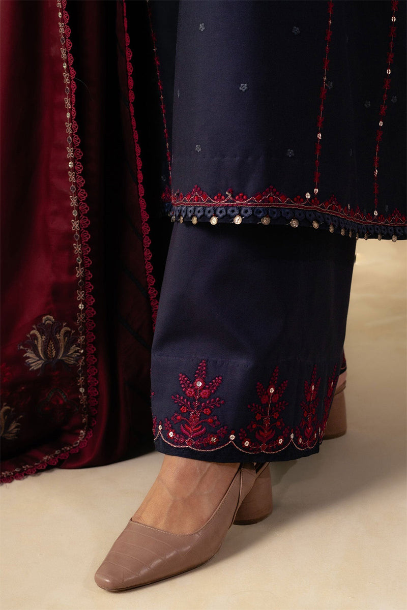 ZARA SHAH JAHAN - 3PC DHANAK EMBROIDERED FL-W80B