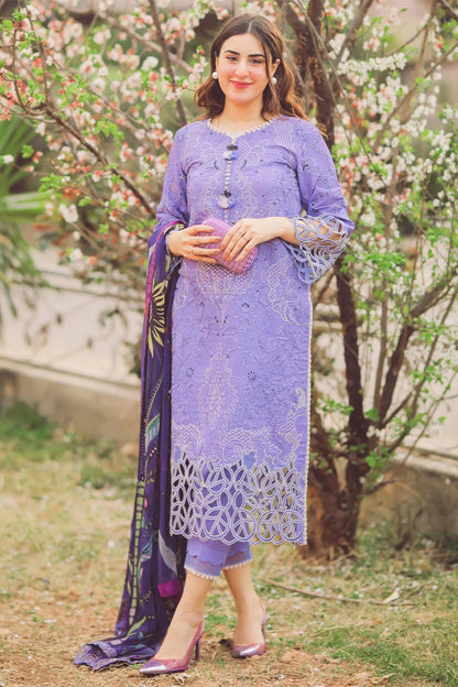 MUSHQ - 3PC LAWN EMBROIDERED FL-S94
