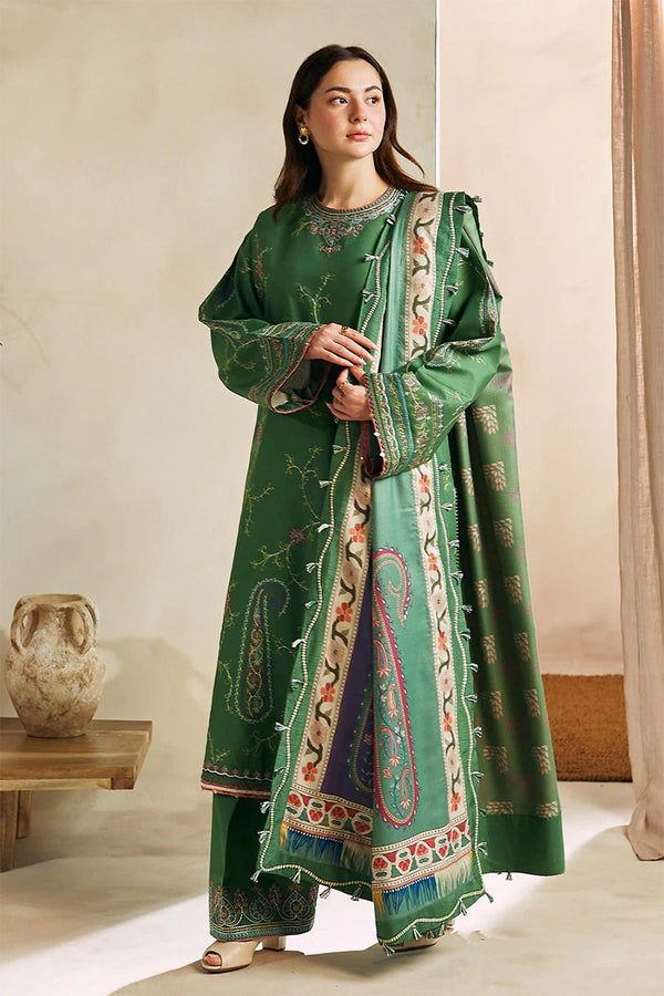 ZARA SHAH JAHAN - 3PC DHANAK EMBROIDERED FL-81G